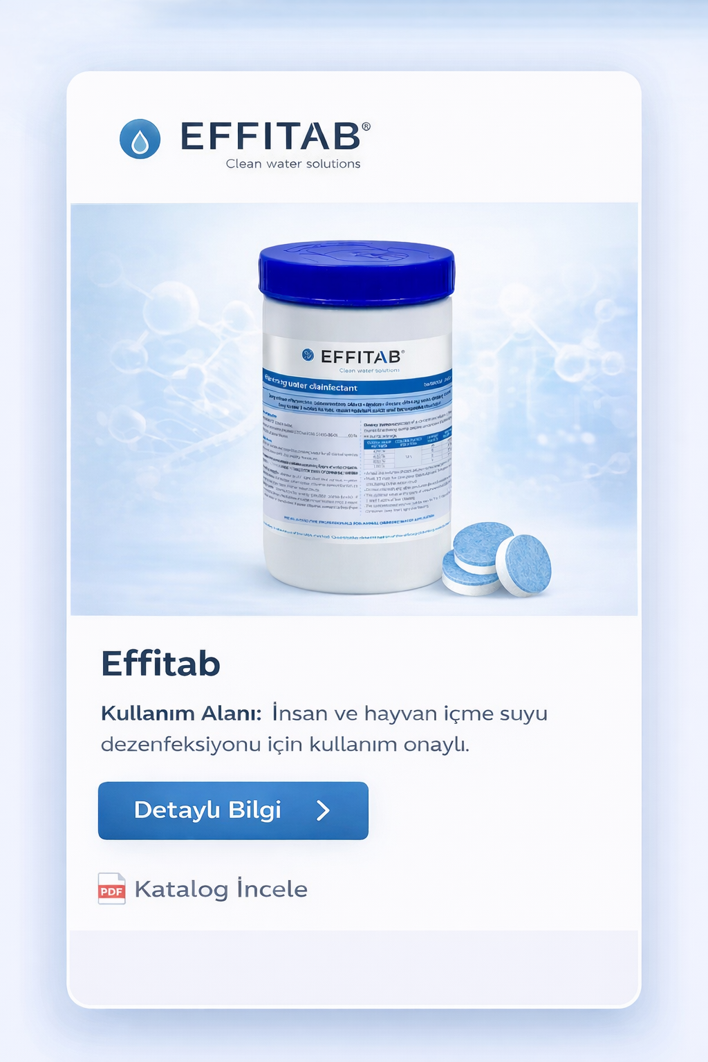 Effitab veteriner destek ürünü