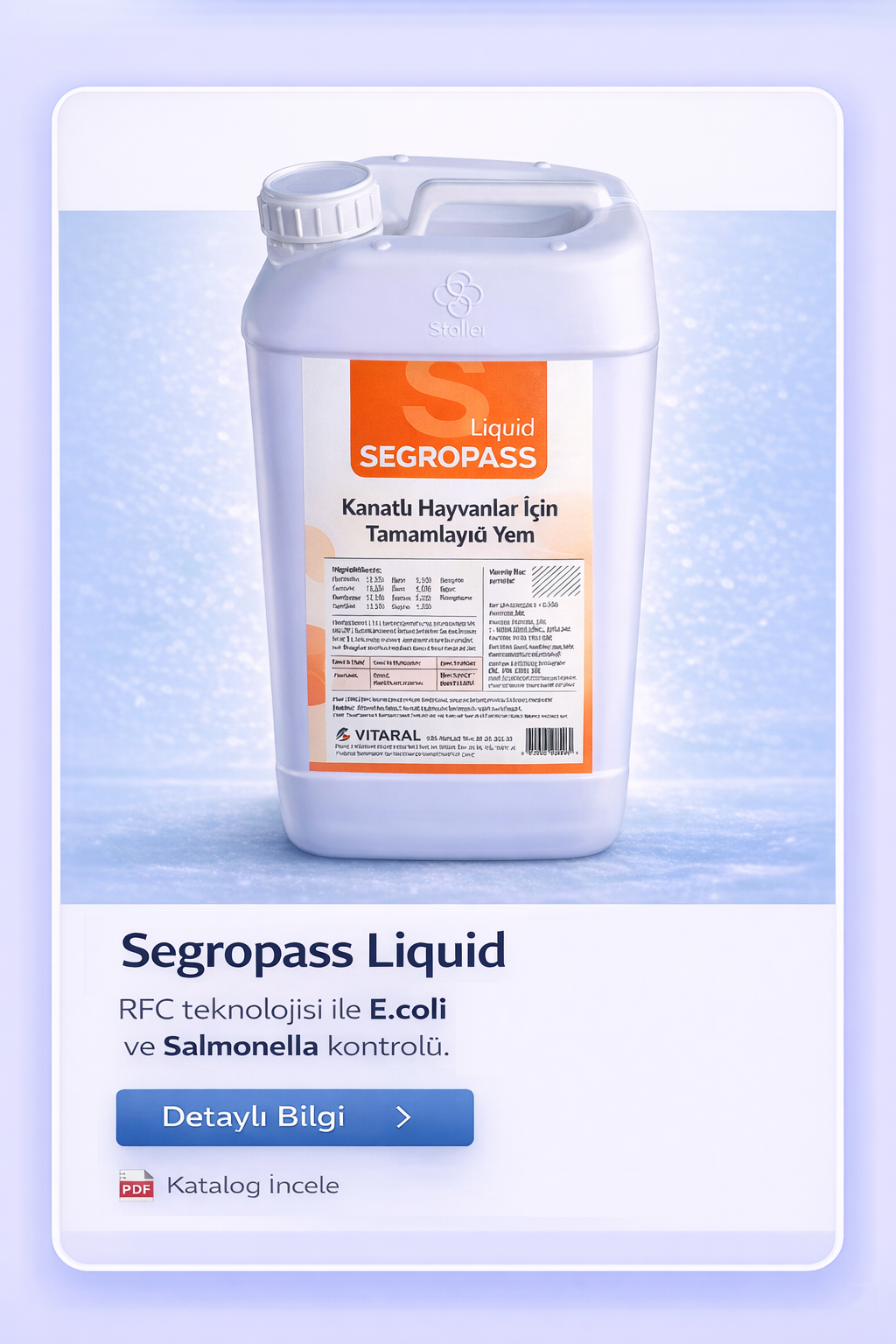 Segropass Liquid antiviral veteriner ürünü